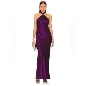 Retrofete Ester gown in Eggplant